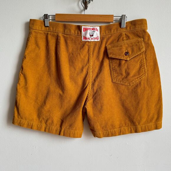 BIRDWELL Men's Beach Britches Corduroy Shorts in Mustard - Picture 2 of 6